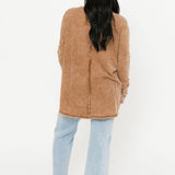 Long Sleeve Waffle Top | Camel