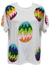 GROOVY EASTER EGG WHITE TEE | QUEEN OF SPARKLES