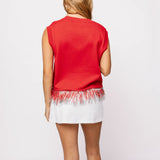Licensed Alabama Feather Bottom Tank Sweater | Queen Of Sparkles