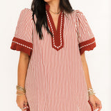 Falling For You Mini Dress | Brick
