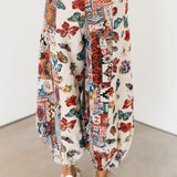 Jacquard Contrast Pant | Natural