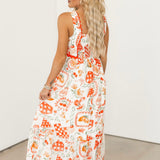 Tropical Oasis Midi Dress | Red