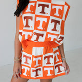 Orange & White Tennessee Checkered Skirt | Queen Of Sparkles