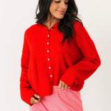 Piper Cardigan | Cherry Red