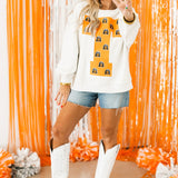 Licensed Tennessee Oversized Printed Mascot Letter Sweatshirt | Queen Of Sparkles
