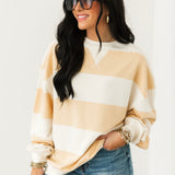 Classic Stripe Crew Wide | Apricot Combo