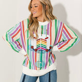 Rainbow Stripe Birthday Cake Sweater | Queen Of Sparkles
