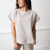 Wrenley Textured Top | Oatmeal