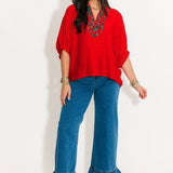 Southern Sleigh Blouse | Red