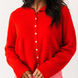 Piper Cardigan | Cherry Red