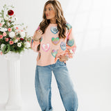 Light Pink Positive Candy Hearts Sweatshirt