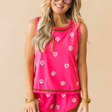 Hot Pink Rhinestone Active Short | Queen Of Sparkles