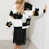 Black & White Checkered NYE Icon Sweatshirt | Queen Of Sparkles