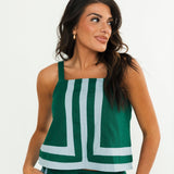 Emerald Pine Linen Tank