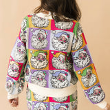 Pastel Colorblock Santa Button Up Cardigan | Queen Of Sparkles