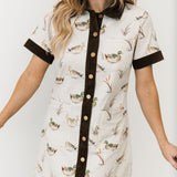 Feathered Fields Mini Dress