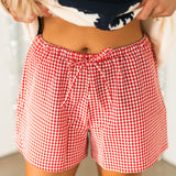Gingham Boxer Short | Red