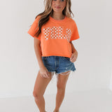 Orange Sequin 'VOLS' Word Top | Queen Of Sparkles