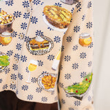 Flower Print Thanksgiving Meal Button Up Cardigan | Queen Of Sparkles