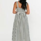 Class Act Stripe Midi Dress