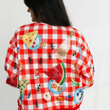 Red & White Checkered Picnic Sweatshirt | Queen Of Sparkles