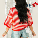 Summertime Stripe Sweater | Red