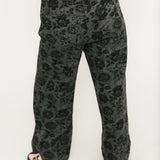 Vintage Bloom Denim Pant | Charcoal