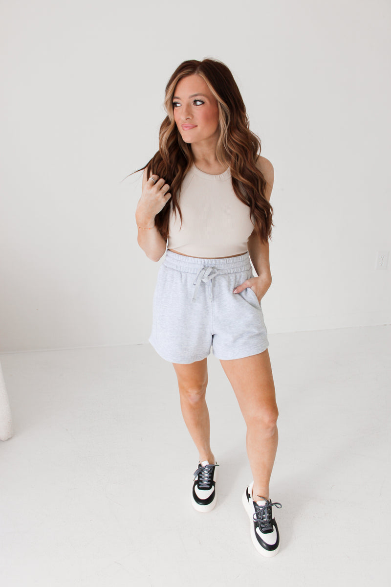 TERRY CLOTH SHORTS | GREY LEXI JADE'S BOUTIQUE – Lexi Jade's