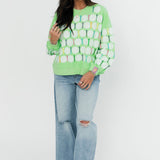 Lime Green Golf Ball & Tee Sweatshirt | Queen Of Sparkles