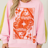 Pink & Green Colorblock Orange QOS Logo Short | Queen Of Sparkles