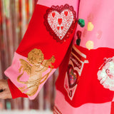 Red & Pink Checkered Valentines Icon Sweatshirt | Queen Of Sparkles