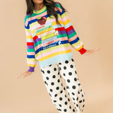 Polka Dot Stretchy Barrel Jean