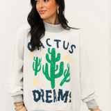 'Cactus Dreams' Mock Neck Sweatshirt