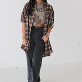 Plaid Shirtdress | Mocha