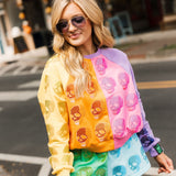 Colorblock Multi Skull Short | Queen Of Sparkles