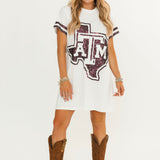 Licensed Texas A&M Oversized Mascot Tee Dress | Queen Of Sparkles