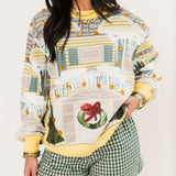 Yellow Trim Griswold House W/Wreath On Door Sweater | Queen Of Sparkles