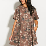 Fields Of Love Mini Dress | Walnut