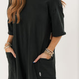 Hot Shot Tee Romper | Black