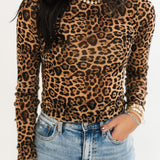 Sheer Long Sleeve | Leopard