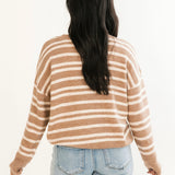 Everyday Sweater | Taupe Stripe
