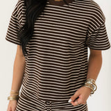 Posey Striped Top | Brown