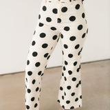 Polka Dot Wide Leg Jeans