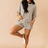 Seaside Lounge Stripe Short | Sand