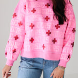 Pink 'NURSE' All Over Sweatshirt | Queen Of Sparkles