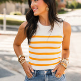 SEC Ya Later Tank | Orange Stripe