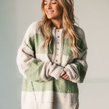 Perfect Days Striped Sweater | Dusty Olive