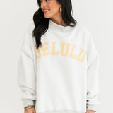 Gray Reversible Mock Neck Sweatshirt | Cheeky Delulu