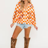 Licensed Tennessee Checkered Team Icons Cardigan | Queen Of Sparkles