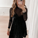 Snow Angel Mini Dress | Black Combo